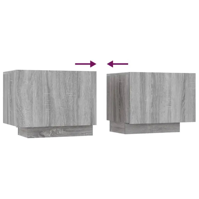 Tv-meubel Grijs Sonoma Eiken met RGB LED-verlichting en moderne charme - Tv-meubels