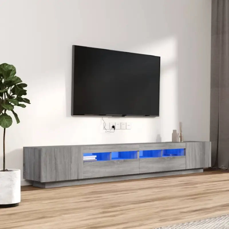 Tv-meubel Grijs Sonoma Eiken met RGB LED-verlichting en moderne charme - Grijs sonoma / 1 - Tv-meubels