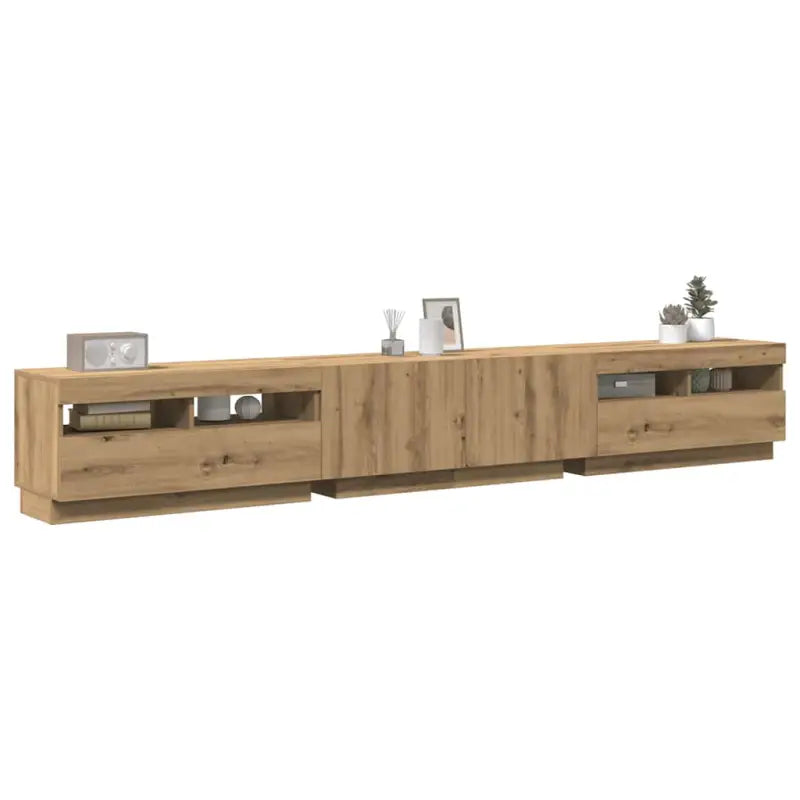 Tv-meubel Grijs Sonoma Eiken met RGB LED-verlichting en moderne charme - artisanaal eikenkleurig / 1 - Tv-meubels