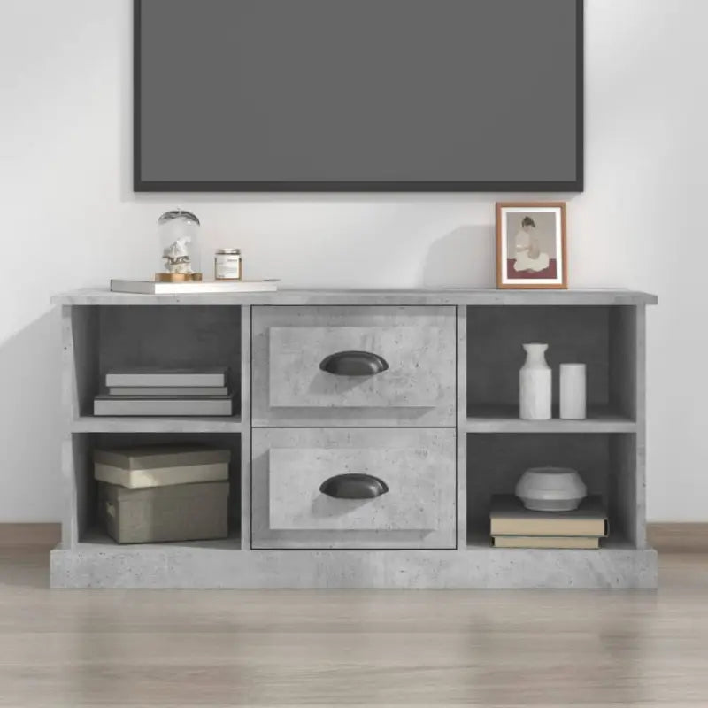 Tv-meubel grijs sonoma in bewerkt hout met stijl en duurzaamheid - Betongrijs / 1 - Tv-meubels