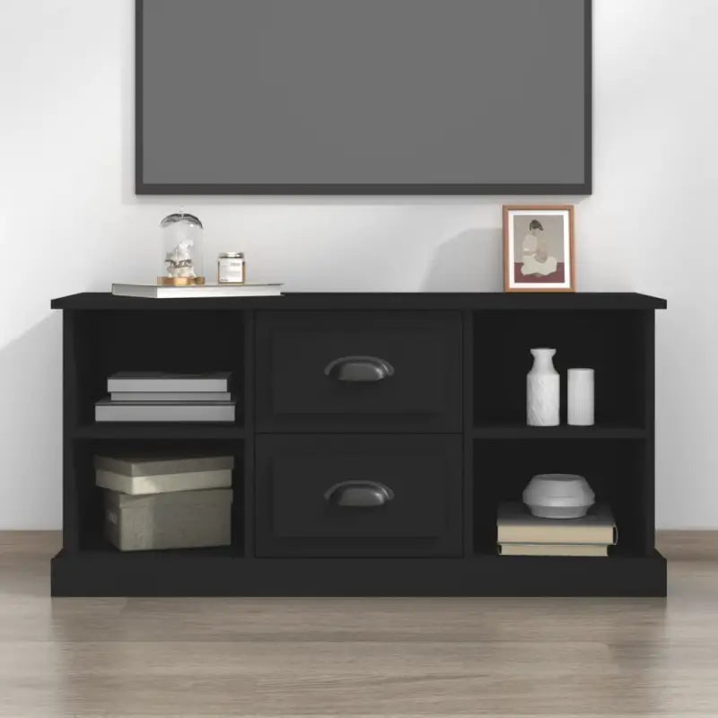 Tv-meubel grijs sonoma in bewerkt hout met stijl en duurzaamheid - Zwart / 1 - Tv-meubels