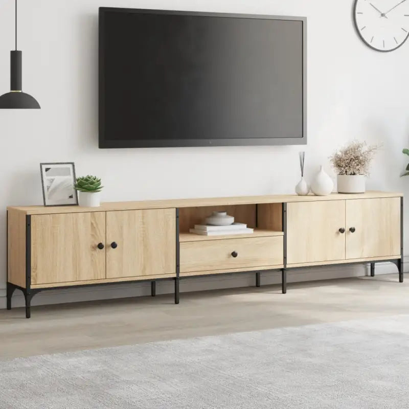 Tv-meubel in Grijs Sonoma Eiken met Verstelbare Poten en Stijlvol Design - Sonoma eiken / 1 - Tv-meubels