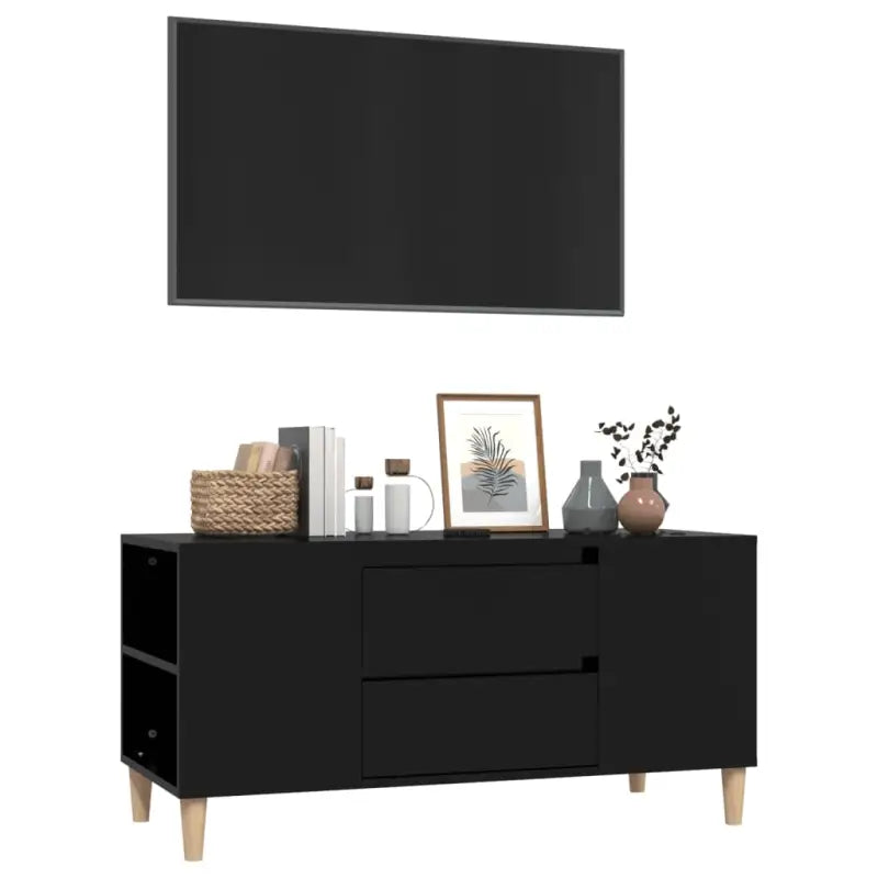 Tv-meubel in Scandinavische stijl van bewerkt hout met moderne charme - Tv-meubels