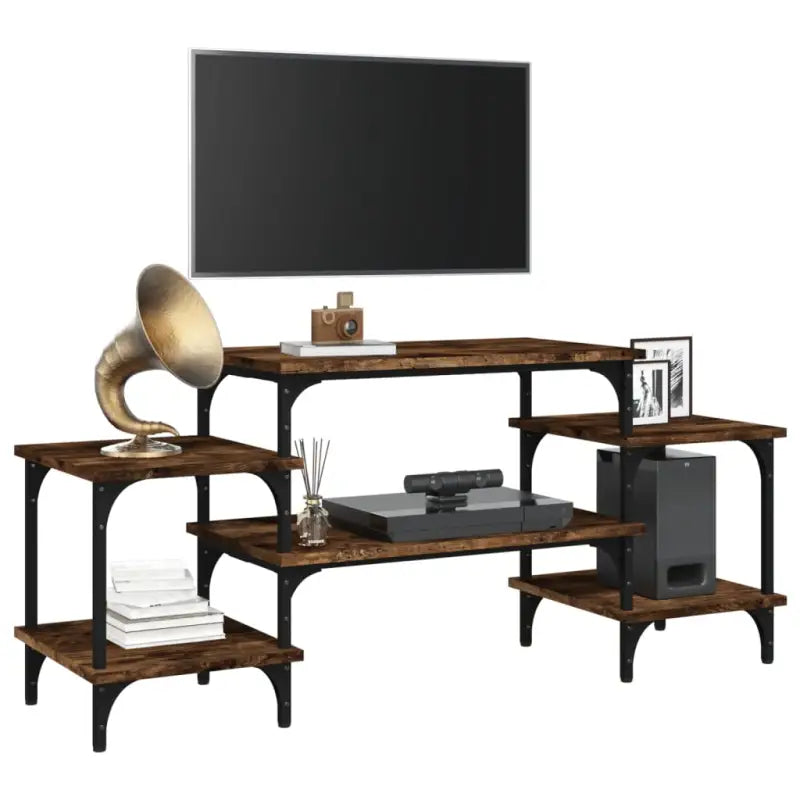 Tv-meubel met bewerkt hout en aanpasbare poten voor een stijlvolle kamer - Tv-meubels
