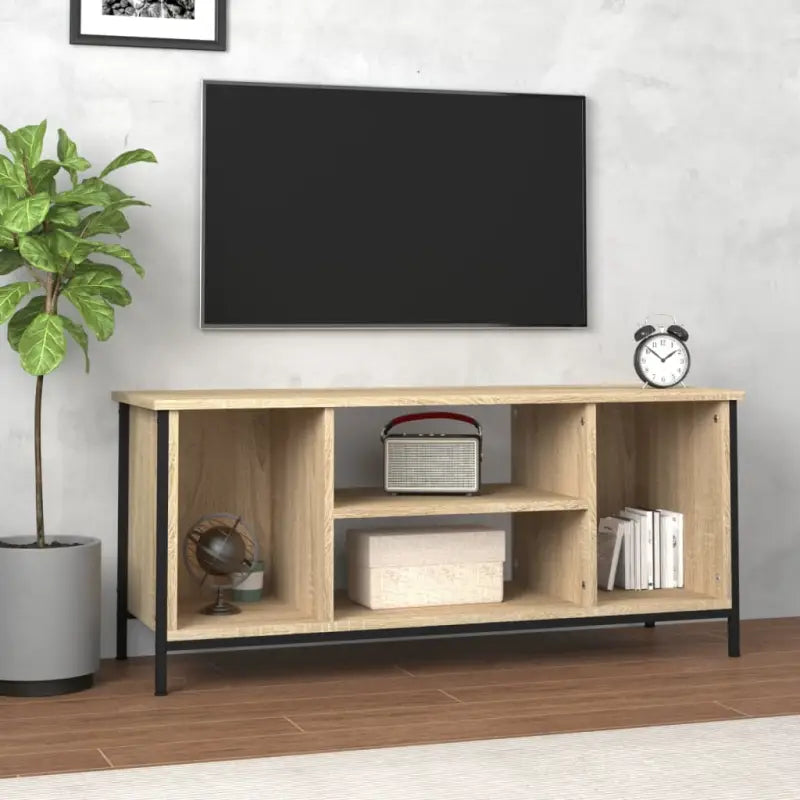 Tv-meubel met bewerkt hout en aanpasbare poten voor een trendy uitstraling - Sonoma eiken / 1 - Tv-meubels