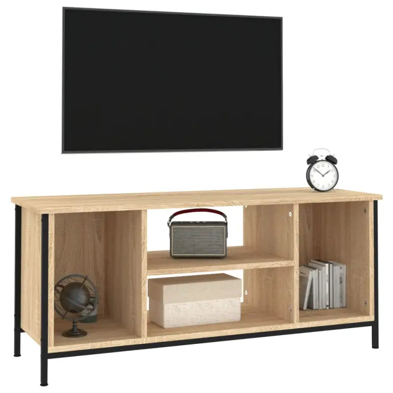Tv-meubel met bewerkt hout en aanpasbare poten voor een trendy uitstraling - Tv-meubels