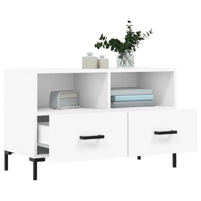 Tv-meubel met bewerkt hout en ijzeren poten voor een moderne look - Tv-meubels