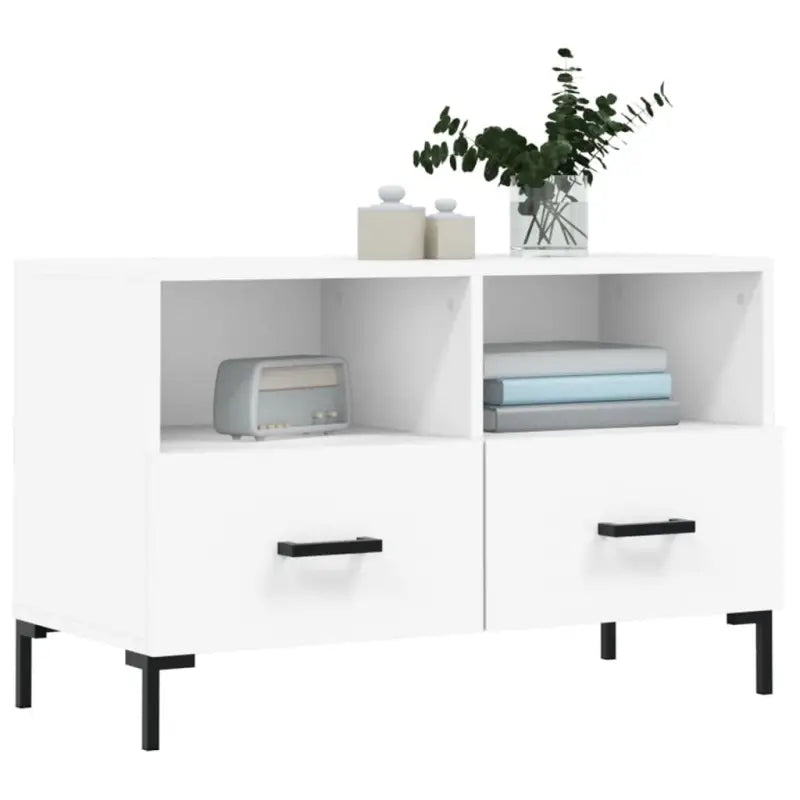 Tv-meubel met bewerkt hout en ijzeren poten voor een moderne look - Tv-meubels