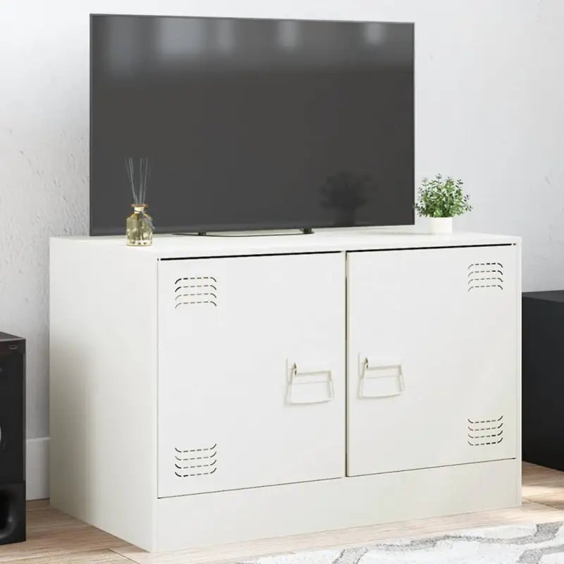 Tv-meubel met koudgewalst staal voor een trendy en stabiel design - Wit / 1 - Tv-meubels