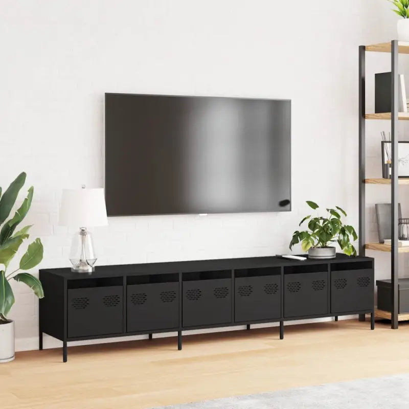 Tv-meubel met opbergruimte in robuust koudgewalst staal - Tv-meubels