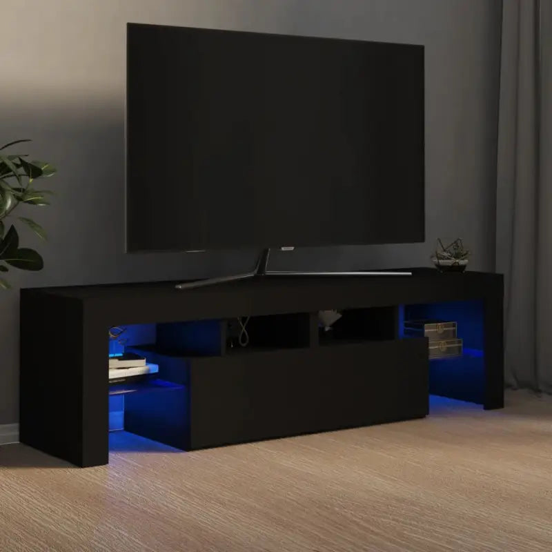 Tv-meubel met rgb led-verlichting en hoogwaardig bewerkt hout - Tv-meubels