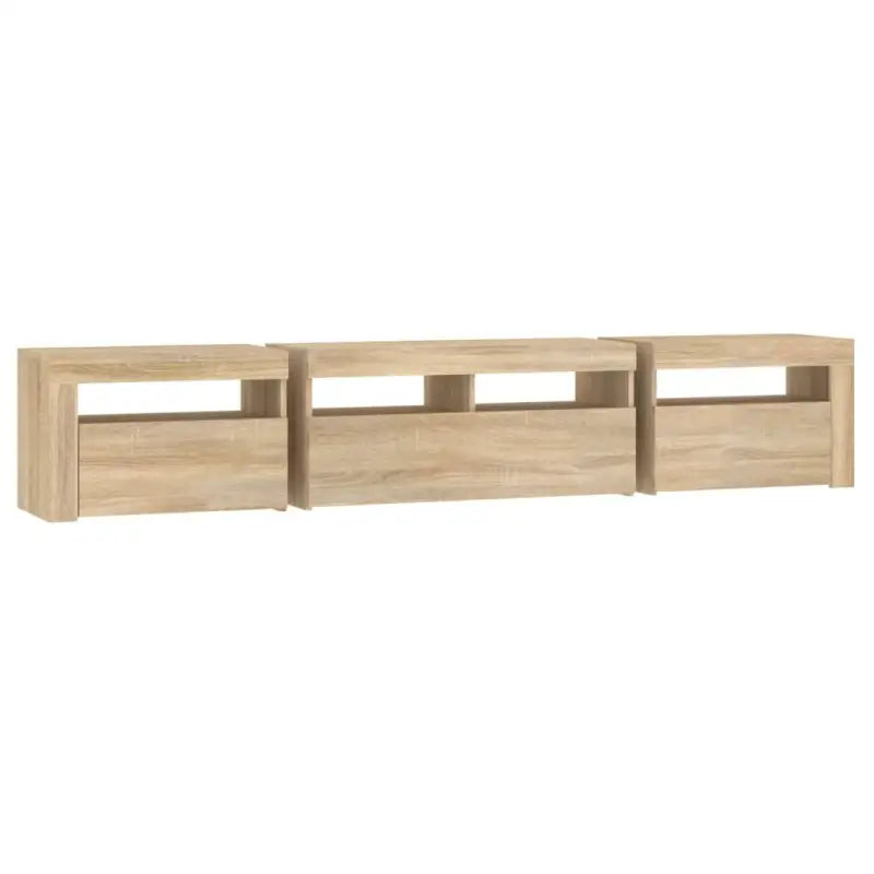 Tv-meubel met rgb led-verlichting en hoogwaardig bewerkt hout - Tv-meubels