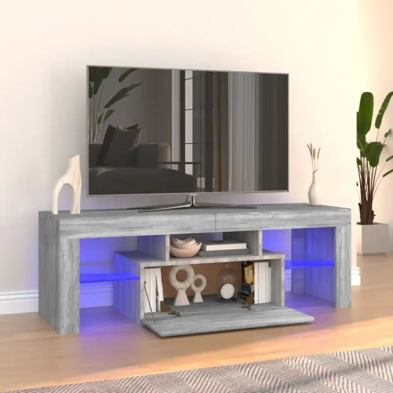 Tv-meubel met RGB LED-verlichting en modern design - Grijs sonoma / 1 - Tv-meubels