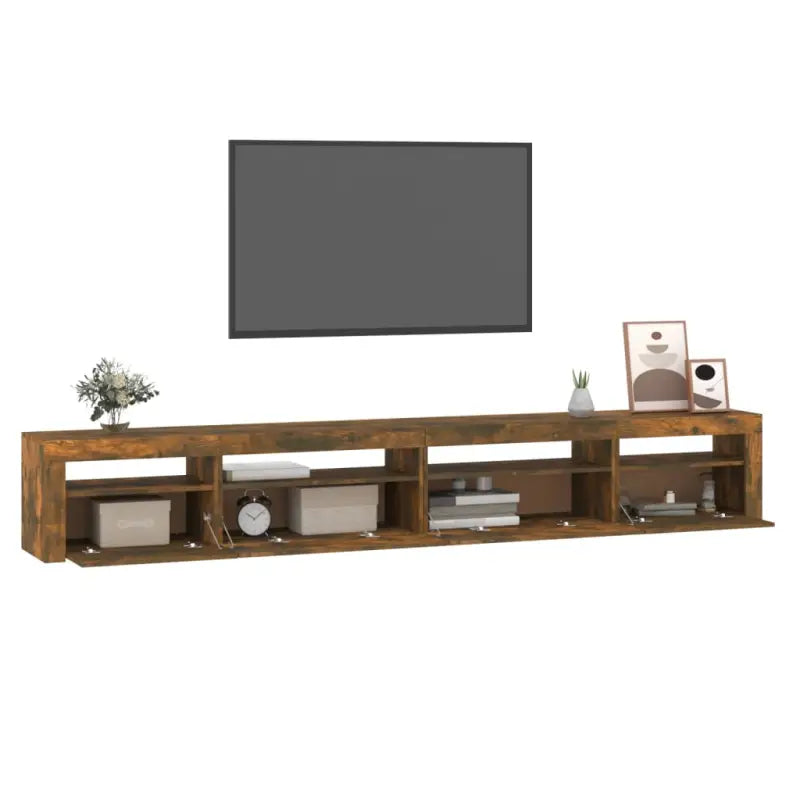 Tv-meubel met rgb led-verlichting en praktisch houten ontwerp - Tv-meubels