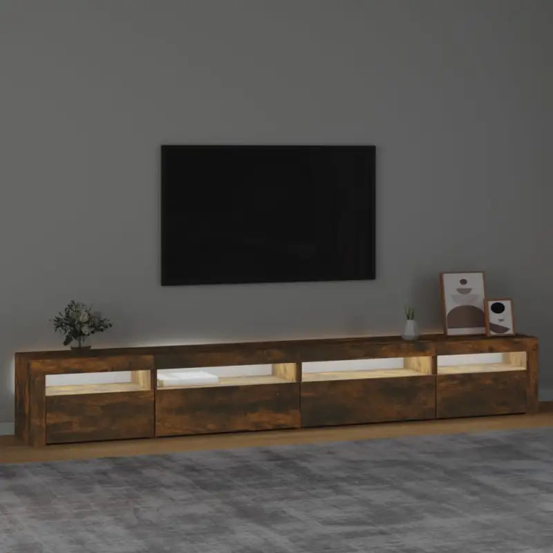 Tv-meubel met rgb led-verlichting en praktisch houten ontwerp - Tv-meubels
