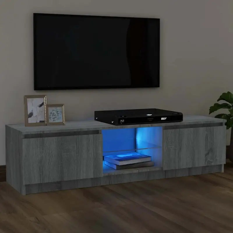 Tv-meubel met rgb led-verlichting en stevig praktisch ontwerp - Grijs sonoma / 120 x 30 x 36 cm / 1 - Tv-meubels