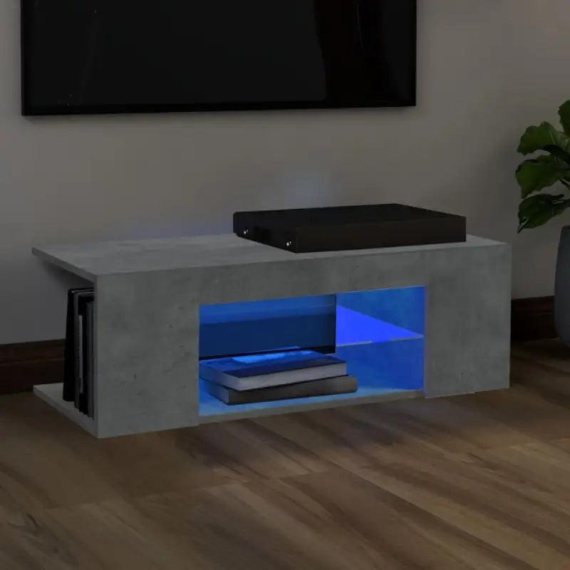 Tv-meubel met rgb led-verlichting en trendy praktisch ontwerp - Betongrijs / 1 - Tv-meubels