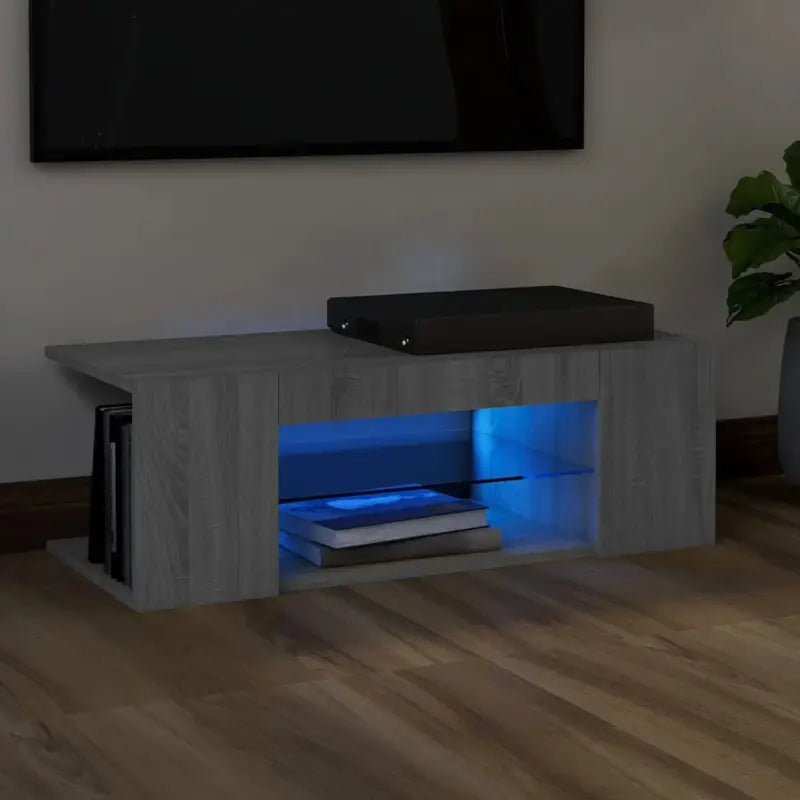 Tv-meubel met rgb led-verlichting en trendy praktisch ontwerp - Grijs sonoma / 1 - Tv-meubels