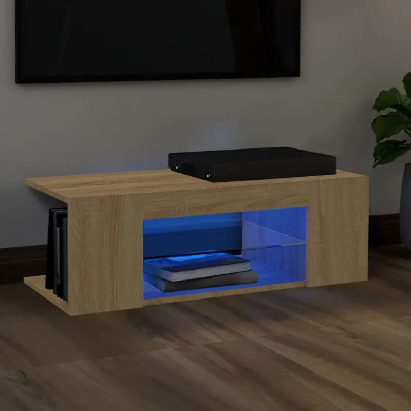 Tv-meubel met rgb led-verlichting en trendy praktisch ontwerp - Sonoma eiken / 1 - Tv-meubels
