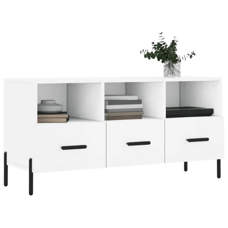 Tv-meubel van bewerkt hout met ijzeren poten en praktisch design - Tv-meubels