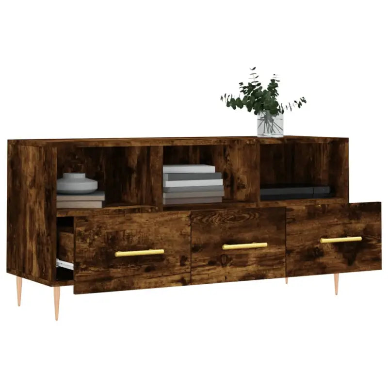 Tv-meubel van bewerkt hout met ijzeren poten en trendy design - Tv-meubels