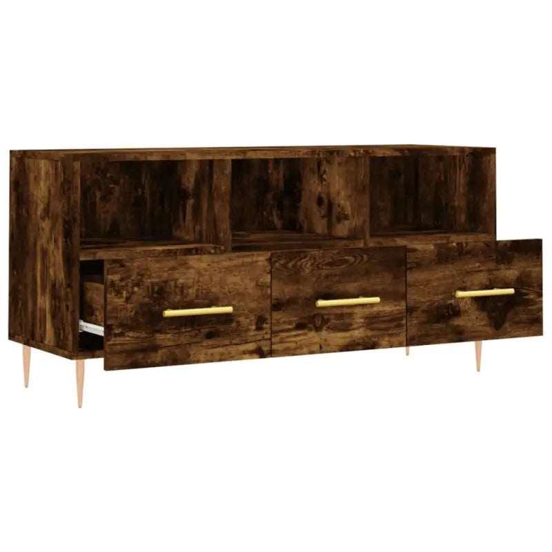 Tv-meubel van bewerkt hout met ijzeren poten en trendy design - Tv-meubels