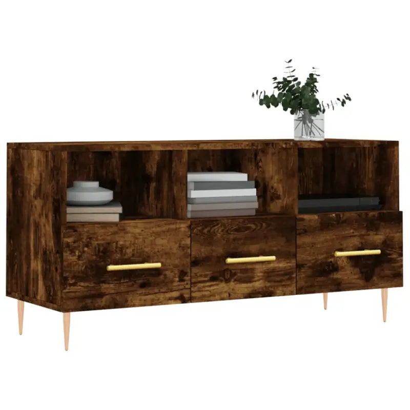 Tv-meubel van bewerkt hout met ijzeren poten en trendy design - Tv-meubels