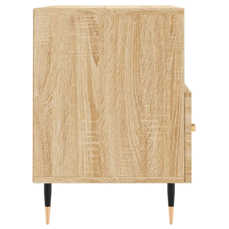 Tv-meubel van bewerkt hout met ijzeren poten in Sonoma Eiken design - Tv-meubels