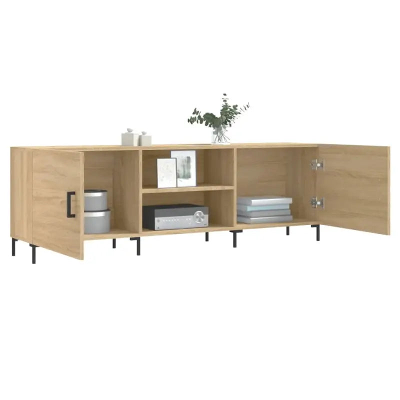 Tv-meubel van bewerkt hout met ijzeren poten voor een trendy uitstraling - Tv-meubels