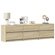 Tv-meubel van bewerkt hout met LED-verlichting en stevig ontwerp - Tv-meubels
