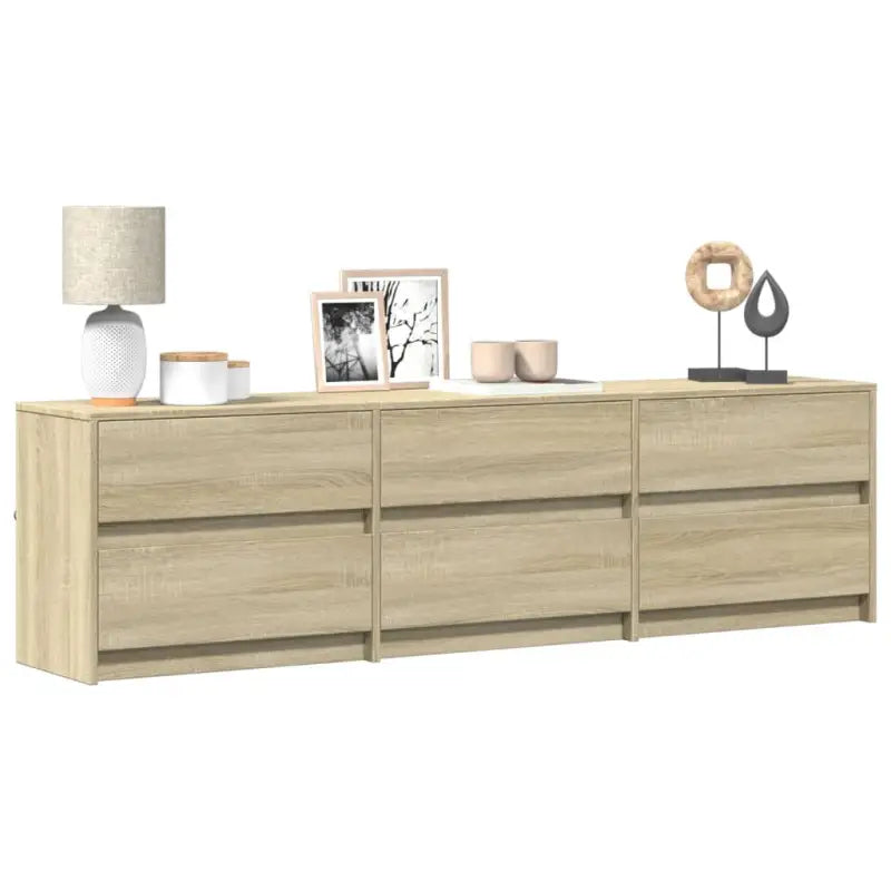 Tv-meubel van bewerkt hout met LED-verlichting en stevig ontwerp - Tv-meubels