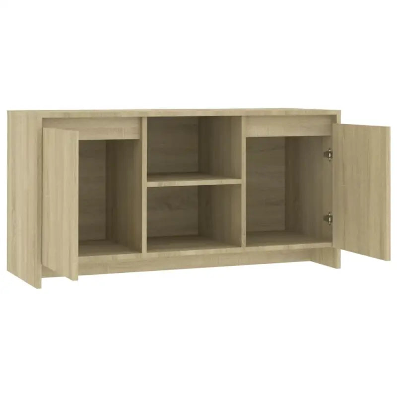 Tv-meubel van bewerkt hout met minimalistisch ontwerp en opbergruimte - Tv-meubels