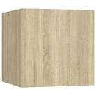 Tv-meubel van bewerkt hout met muurbevestiging en tijdloos design - Tv-meubels