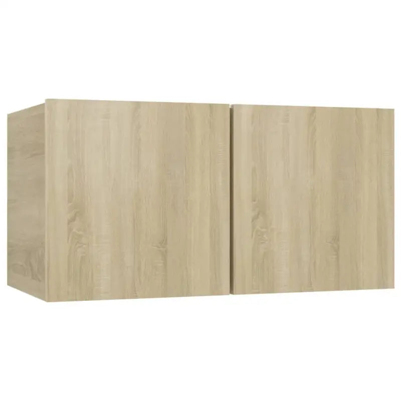Tv-meubel van bewerkt hout met muurbevestiging voor een moderne woonkamer - Tv-meubels