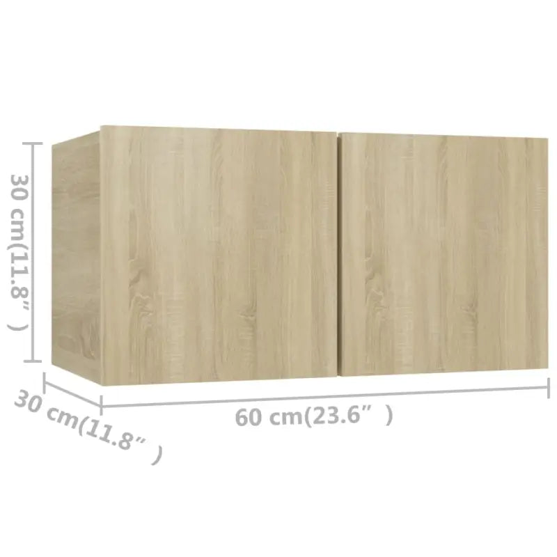 Tv-meubel van bewerkt hout met muurbevestiging voor een moderne woonkamer - Tv-meubels