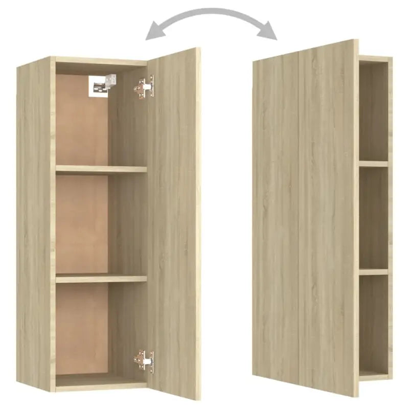 Tv-meubel van bewerkt hout met muurbevestiging voor een moderne woonkamer - Tv-meubels