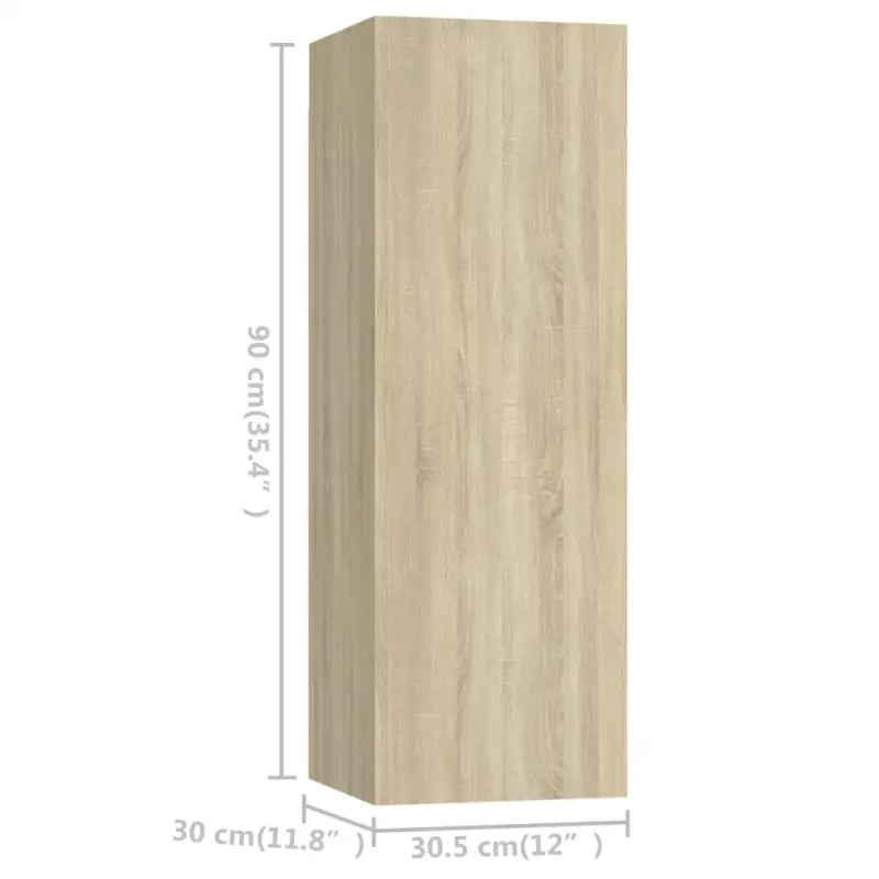 Tv-meubel van bewerkt hout met muurbevestiging voor een moderne woonkamer - Tv-meubels