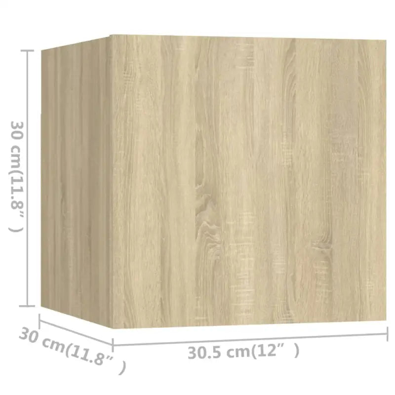 Tv-meubel van bewerkt hout met muurbevestiging voor een trendy uitstraling - Tv-meubels
