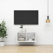 Tv-meubel van bewerkt hout met opbergruimte en muurbevestiging - Tv-meubels