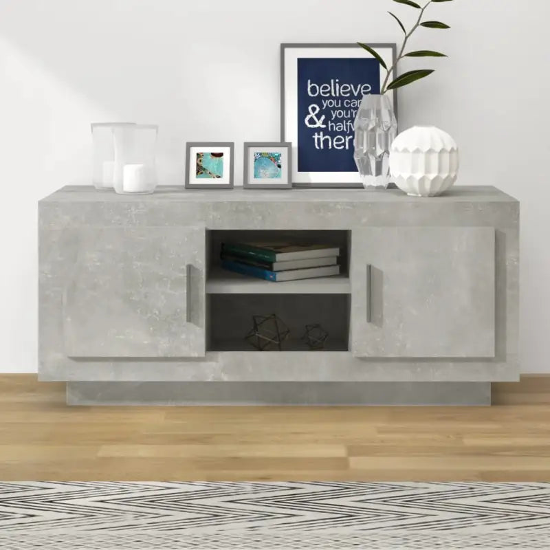 Tv-meubel van bewerkt hout met strak en trendy design - Betongrijs / 1 - Tv-meubels