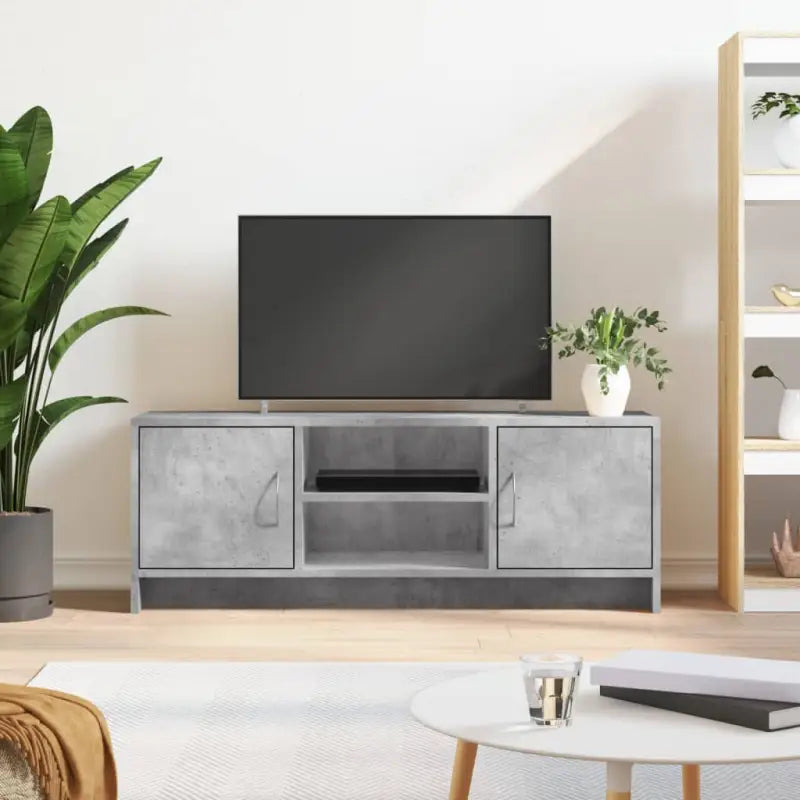 Tv-meubel van bewerkt hout met trendy en praktisch ontwerp - Betongrijs / 1 - Tv-meubels