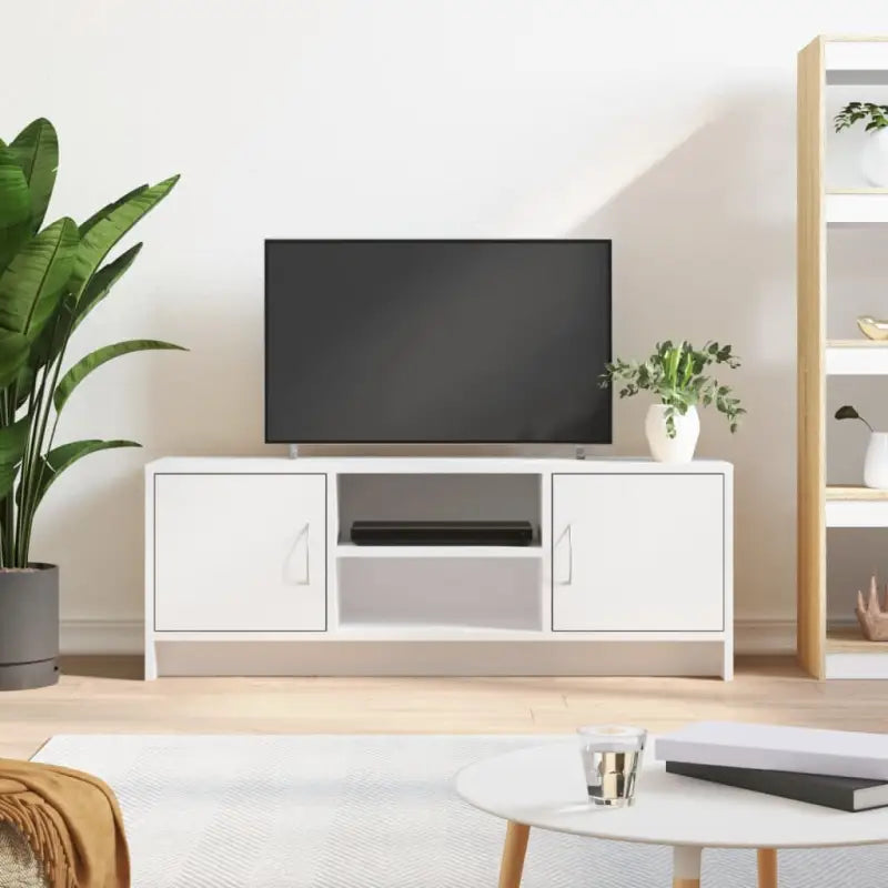 Tv-meubel van bewerkt hout met trendy en praktisch ontwerp - Wit / 1 - Tv-meubels