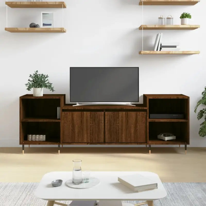 Tv-meubel van bewerkt hout met trendy en praktische uitstraling - Tv-meubels