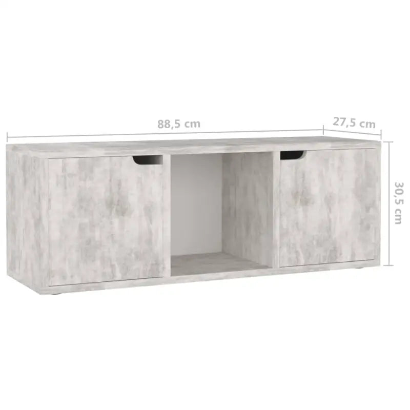 Tv-meubel van bewerkt hout met trendy en stabiel design - Betonkleurig / 1 - Tv-meubels