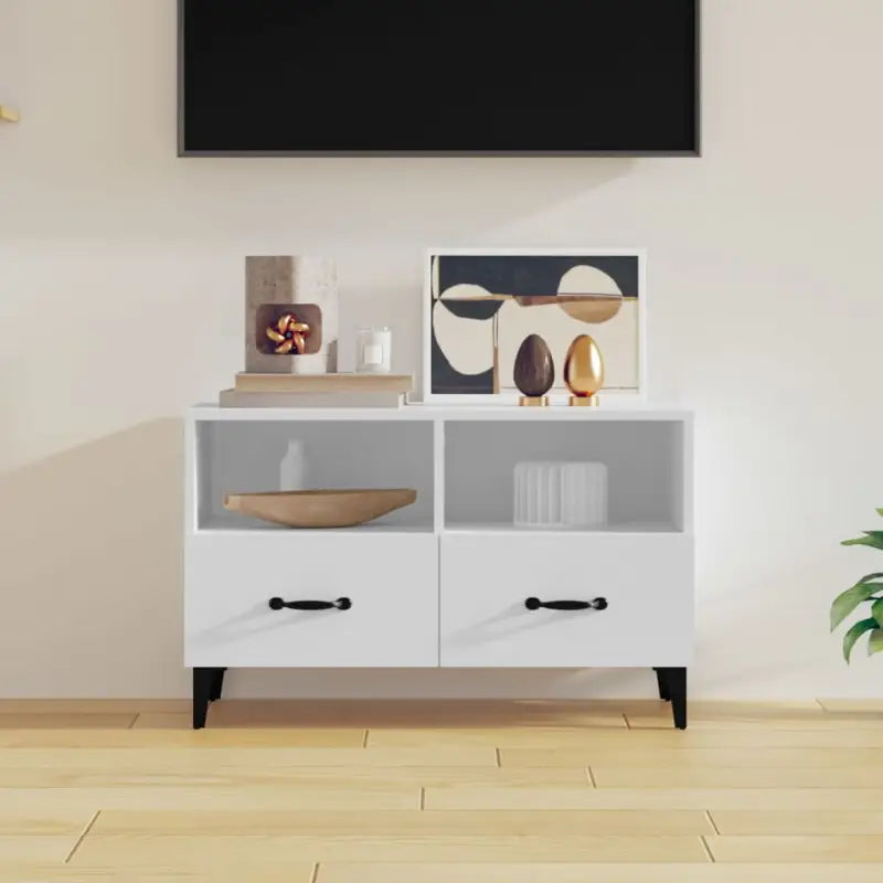 Tv-meubel van bewerkt hout voor een stijlvolle woonkamer sfeer - Tv-meubels