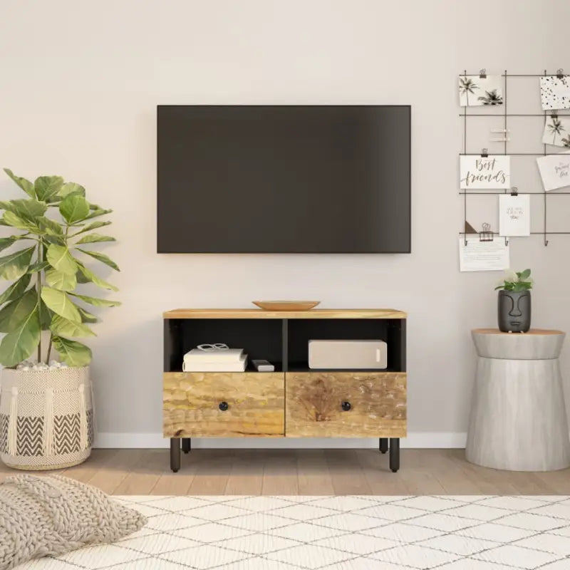 Tv-meubel van massief acaciahout met trendy en praktisch design - Naturel / 1 / massief mangohout - Tv-meubels