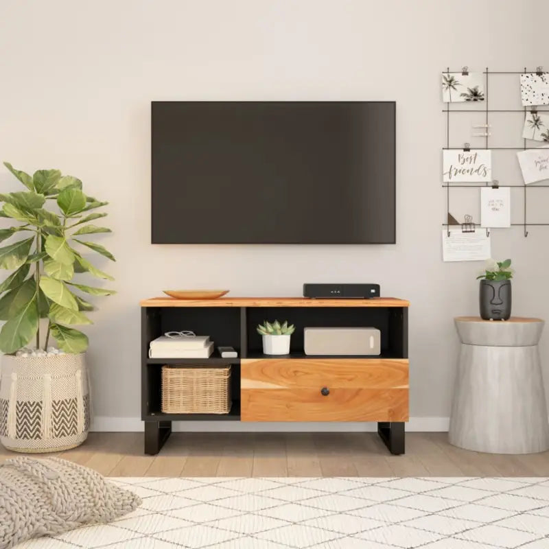 Tv-meubel van massief gerecycled hout met trendy en praktisch ontwerp - Bruin / 1 - Tv-meubels