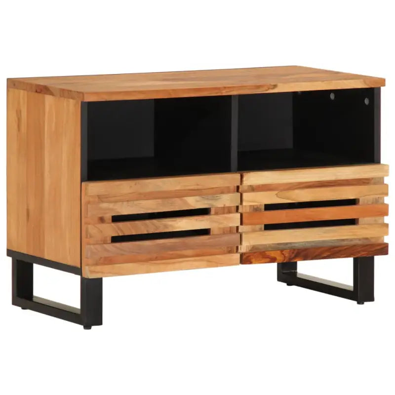 Tv-meubel van massief mangohout met industriële stijl - Bruin / 1 - Cd- & dvd-kasten