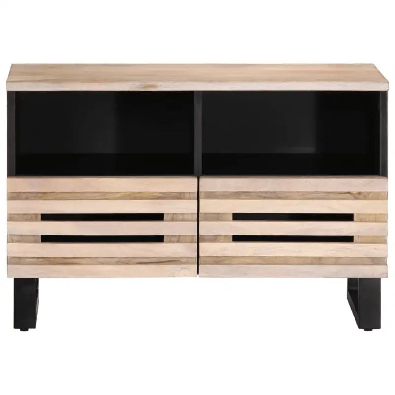 Tv-meubel van massief mangohout met industriële stijl - Cd- & dvd-kasten