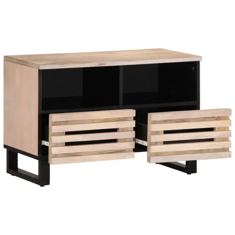 Tv-meubel van massief mangohout met industriële stijl - Cd- & dvd-kasten